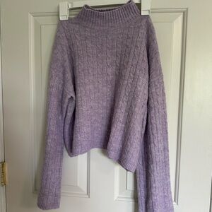 Jessica Simpson Purple Cable Knit Sweater